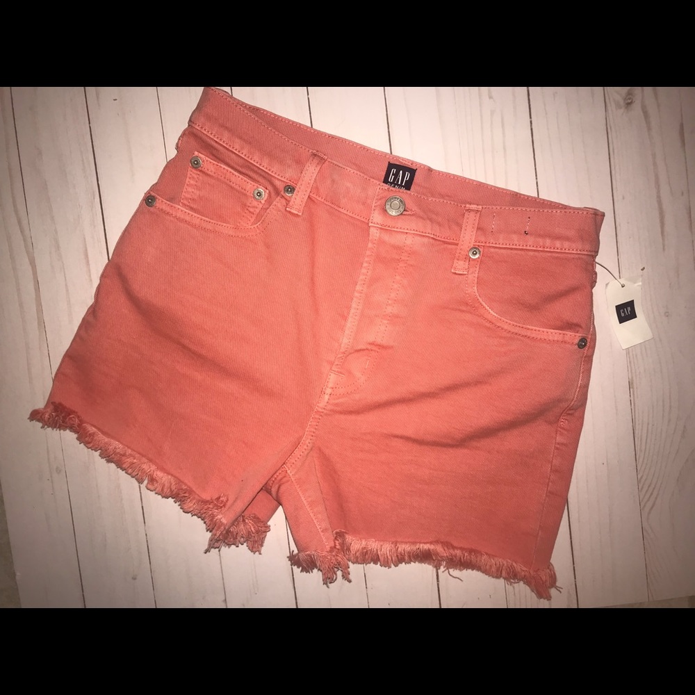 Gap Coral Cutoff Denim Colored Shorts